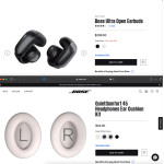 Bose Ultra Open Earbuds + QuietComfort 45 Headphones Ear Cushion Kit